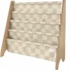 Bibliothèque en tissu recyclé Damier beige