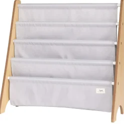 Bibliothèque en tissu recyclé Uni gris clair