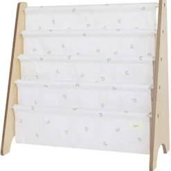 Bibliothèque en tissu recyclé Myrtilles taupe