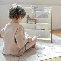 Bibliothèque en tissu recyclé Uni crème - Reconditionné