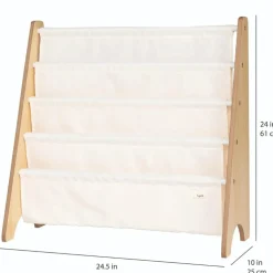 Bibliothèque en tissu recyclé Uni crème - Reconditionné