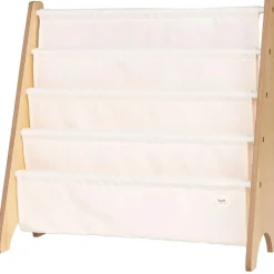 Bibliothèque en tissu recyclé Uni crème