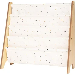 Bibliothèque en tissu recyclé Terrazzo crème