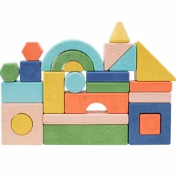 Blocs à empiler et hochet (24 pièces)