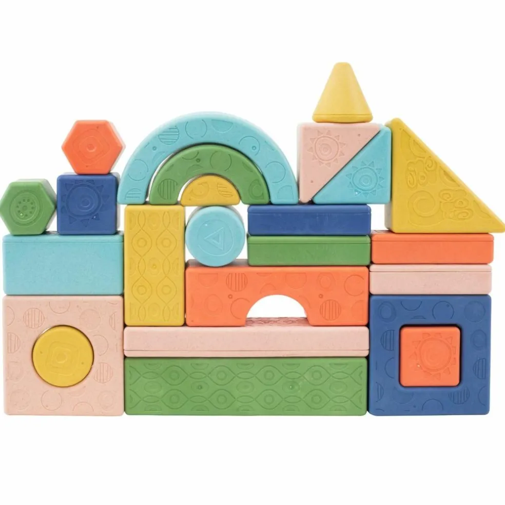 Blocs à empiler et hochet (24 pièces)