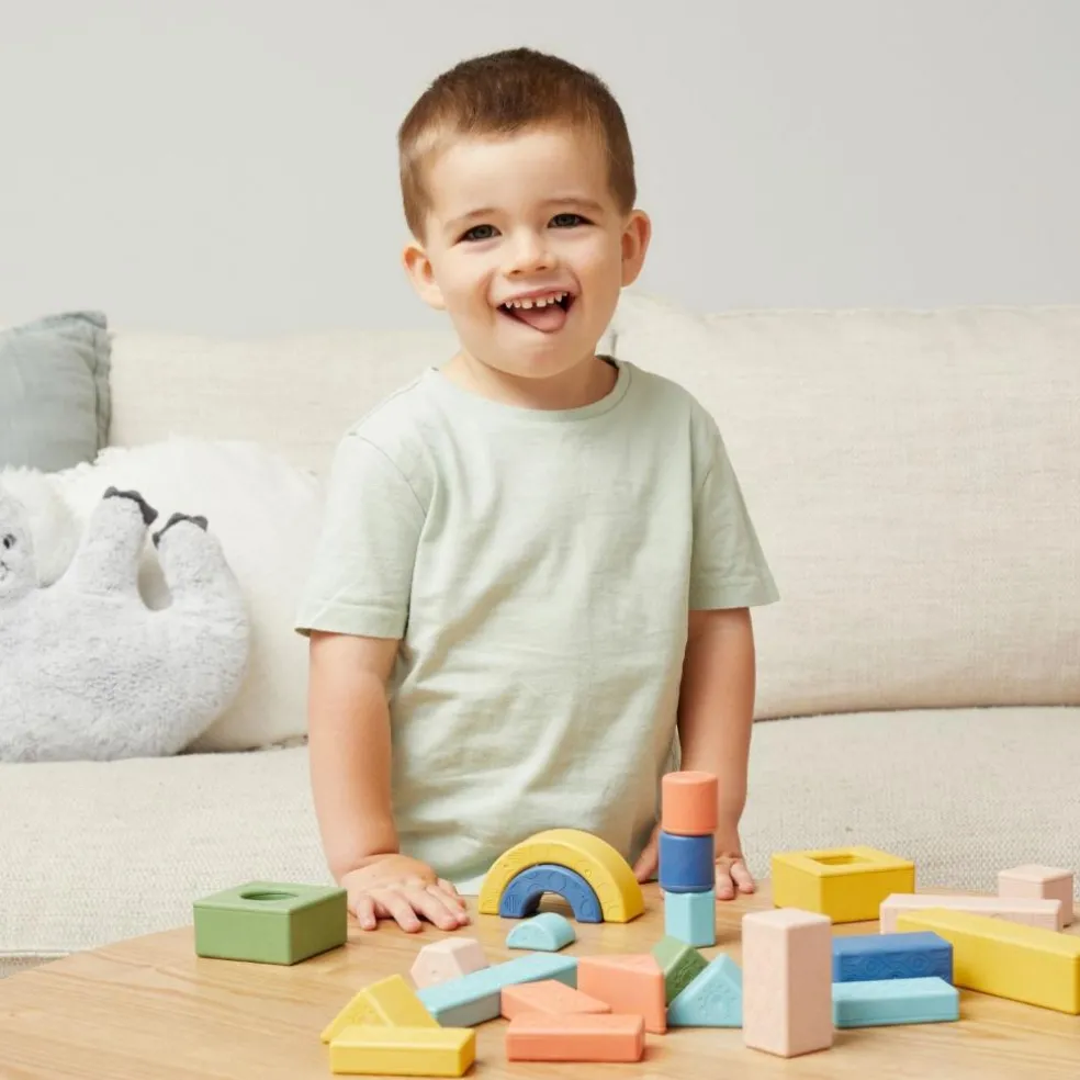 Blocs à empiler et hochet (24 pièces)