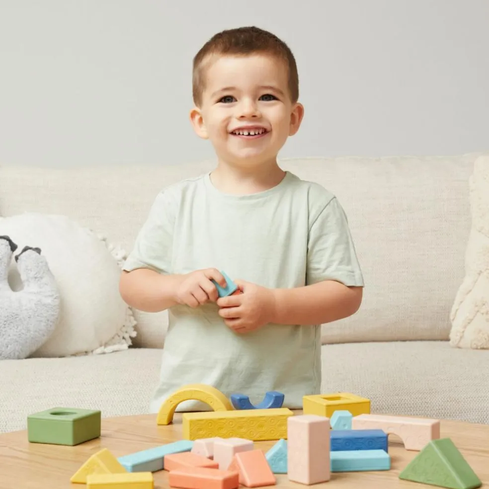 Blocs à empiler et hochet (24 pièces)