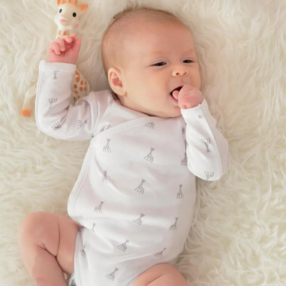 Body manches longues blanc Sophie la Girafe (3 mois)