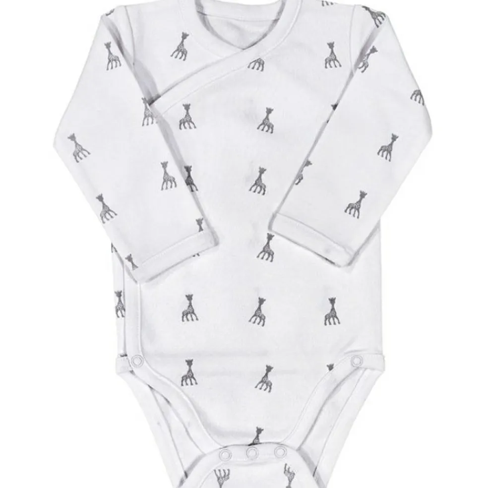 Body manches longues blanc Sophie la Girafe (1 mois)