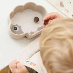 Bol silicone avec ventouse Sheepy Sable