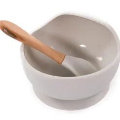 Bol ventouse et cuillère gris