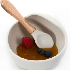 Bol ventouse et cuillère gris