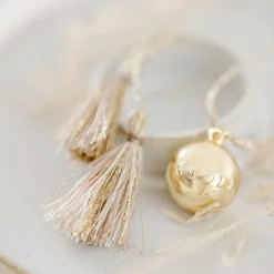 Bola de grossesse Astre cordon moka (or jaune 18 carats)