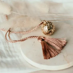 Bola de grossesse Canopée cordon personnalisable (or jaune 18 carats)