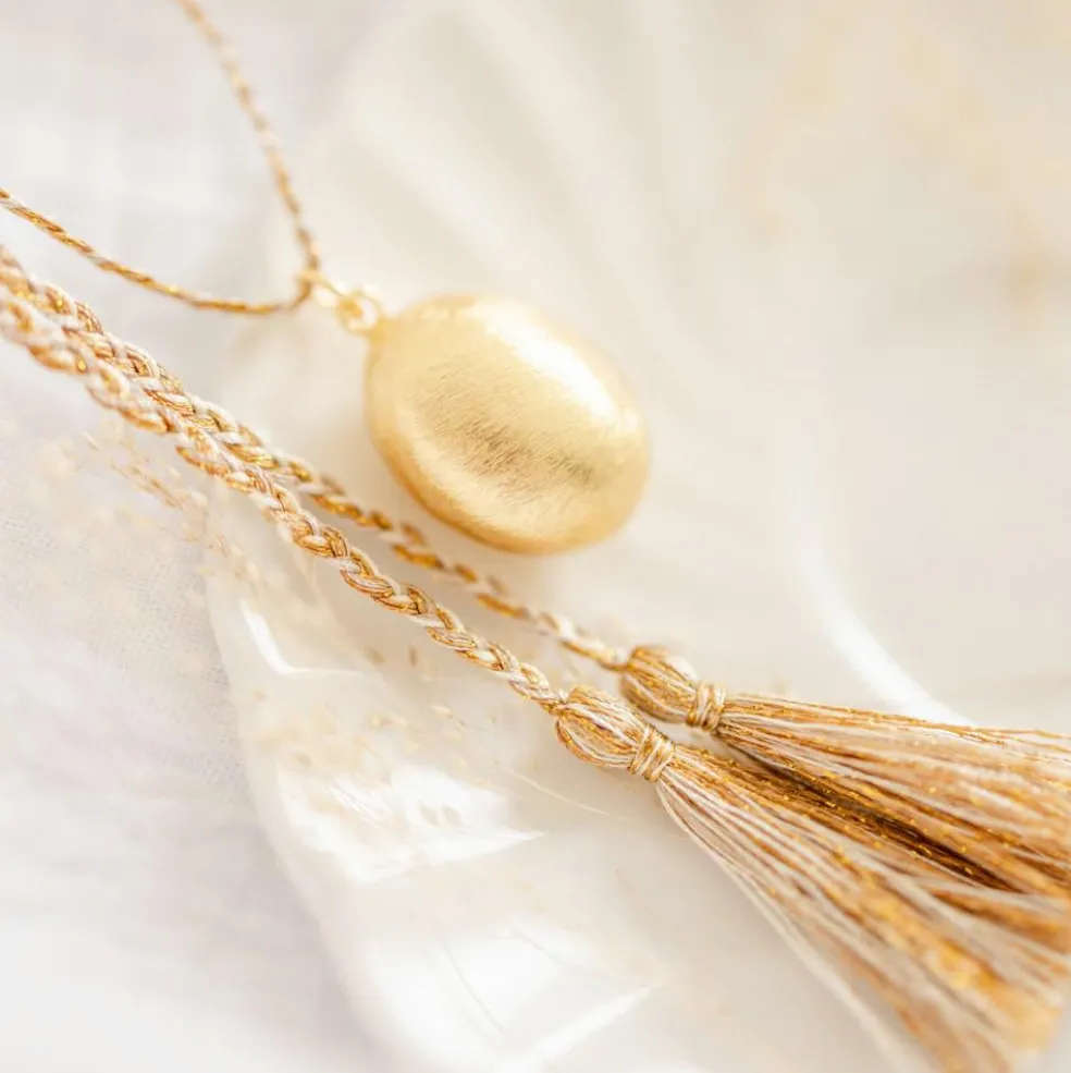 Bola de grossesse Cocon cordon moka (or jaune 18 carats)