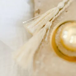 Bola de grossesse Gaïa cordon crème (or jaune 18 carats)