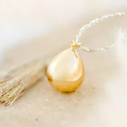 Bola de grossesse Goutte cordon personnalisable (or jaune 18 carats)