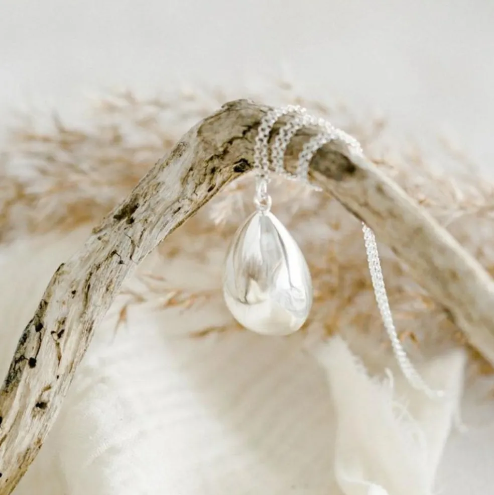 Bola de grossesse Goutte chaîne (plaqué argent 925)