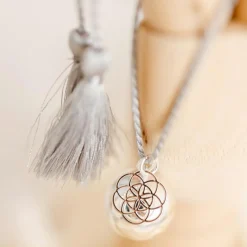 Bola de grossesse Gri-Gri Graine de vie cordon nuage (plaqué argent)