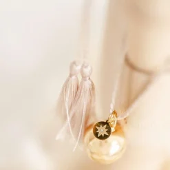 Bola de grossesse Gri-Gri Etoile du nord cordon biscuit (or jaune)