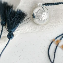 Bola de grossesse Nymphéa cordon personnalisable (plaqué argent 925)