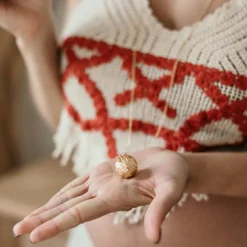 Bola de grossesse Peau à peau chaîne (or jaune 18 carats)