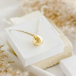 Bola de grossesse Pleine Lune cordon moka (or jaune 18 carats)