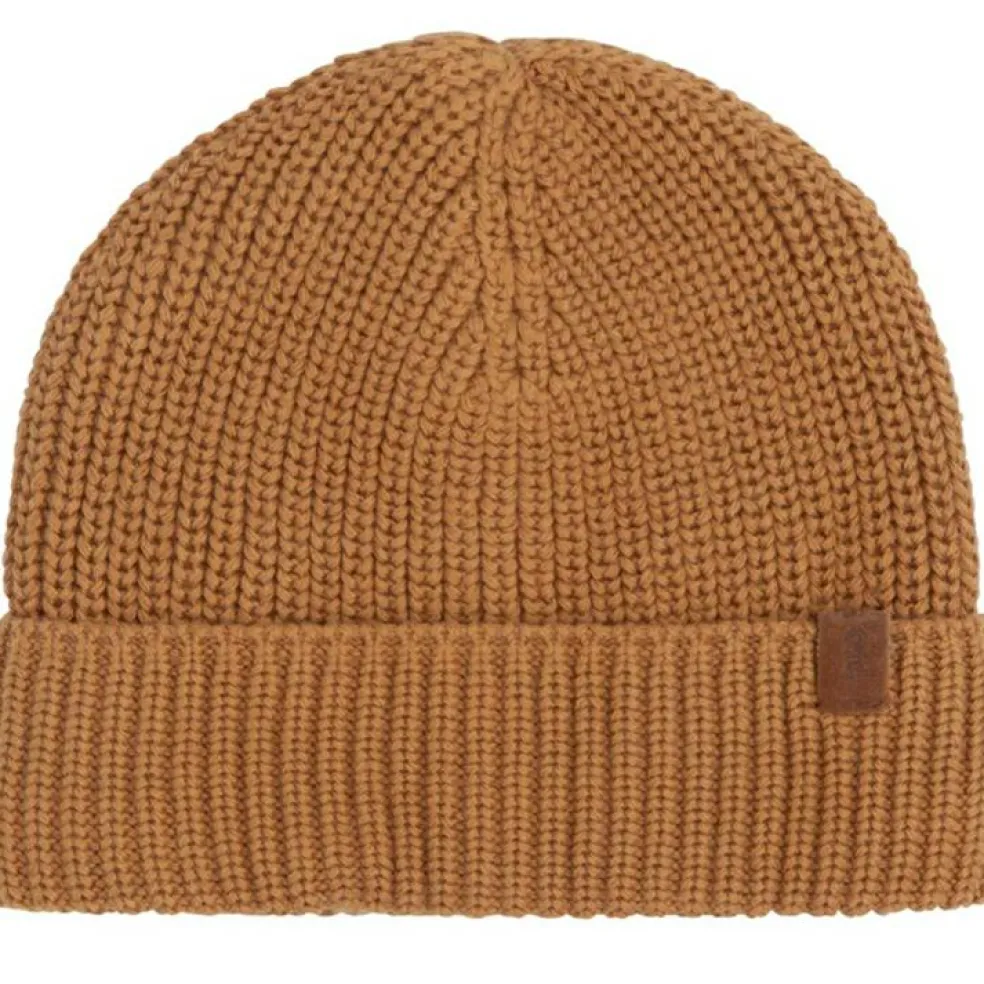 Bonnet bébé en teddy coton bio Soul Caramel (0-3 mois)