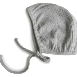 Bonnet de naissance à nouer Gray Melange
