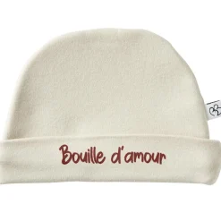 Bonnet de naissance Bouille d'amour sable (naissance)