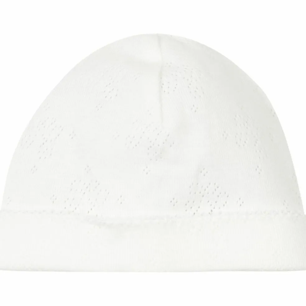 Bonnet de naissance en coton bio écru (1-3 mois)