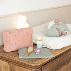 Bonnet de naissance Ours en maille Vert Olive (0-1 mois)