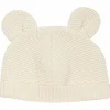Bonnet de naissance Ours en maille Sable (0-1 mois)