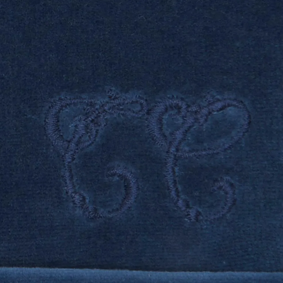 Bonnet de naissance Toile de Jouy bleu