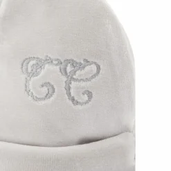 Bonnet de naissance Toile de Jouy gris