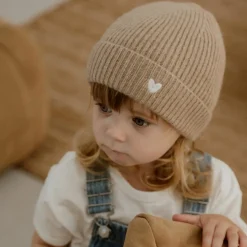 Bonnet en laine Sable (0-12 mois)