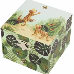 Boîte à bijoux musicale cube Savane