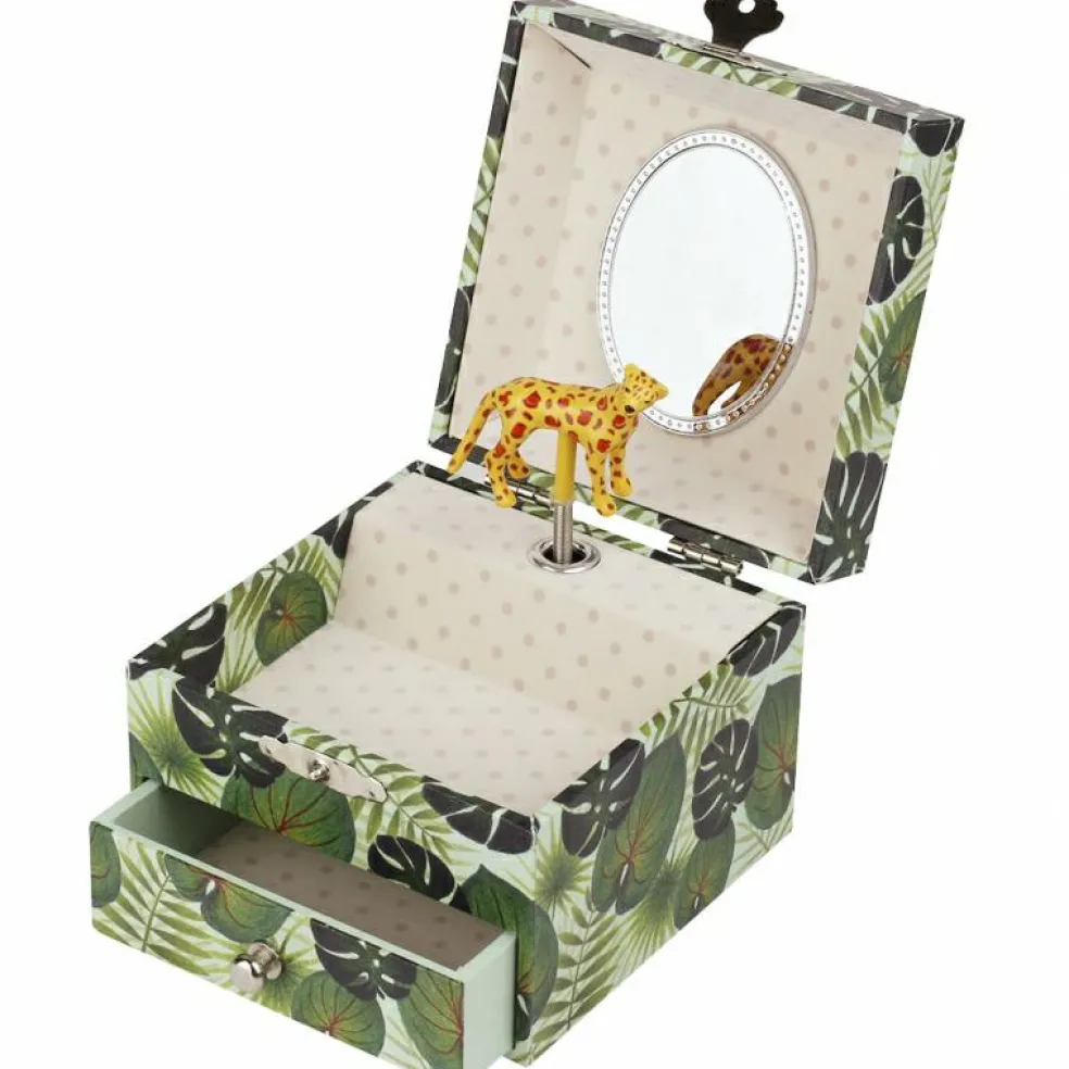 Boîte à bijoux musicale cube Savane