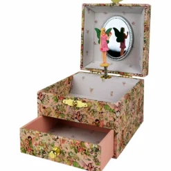 Boîte à bijoux musicale Cube Flower Fairies