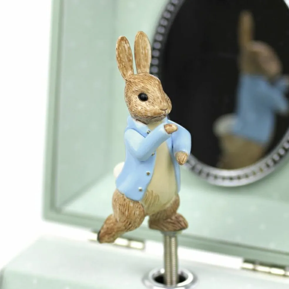 Boîte à bijoux musicale cube Pierre Lapin libellule