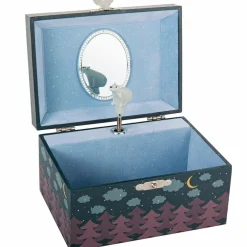 Boîte à bijoux musicale phosphorescente Ours dans la Forêt