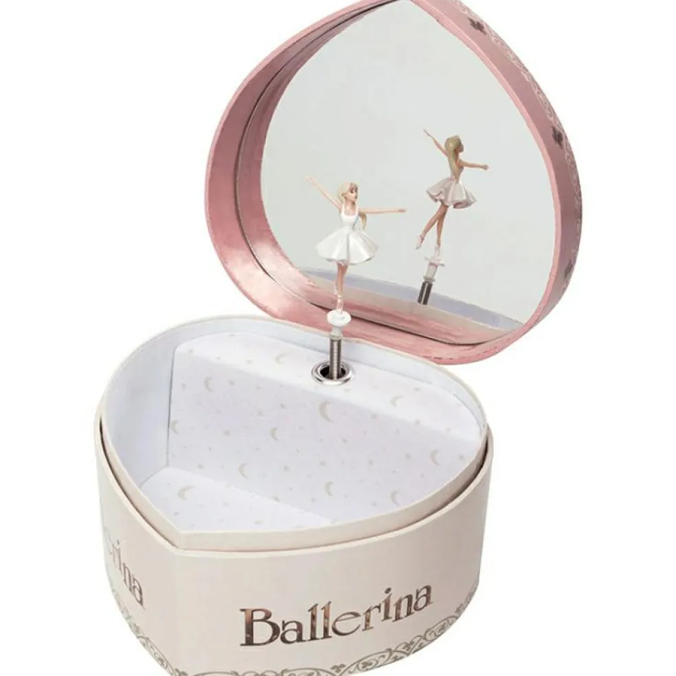 Boîte à bijoux musicale phosphorescente coeur Ballerina