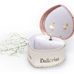Boîte à bijoux musicale phosphorescente coeur Ballerina