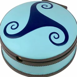 Boîte à bijoux musicale ronde Ballerine bleue