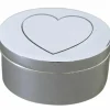 Boîte à dents Coeur personnalisable (métal argenté)