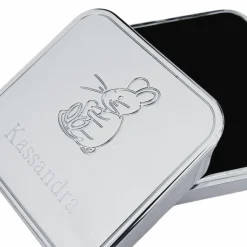 Boîte à dents métal argenté Kassandra (personnalisable)