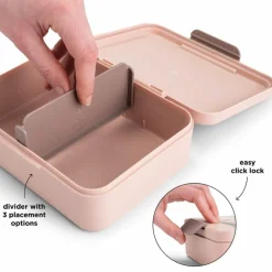 Boîte à goûter avec séparateur Tiny farm Rose