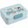 Boîte à goûter avec séparateur Tiny farm Bleu