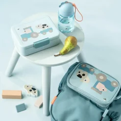 Boîte à goûter avec séparateur Tiny farm Bleu