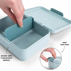 Boîte à goûter avec séparateur Tiny farm Bleu
